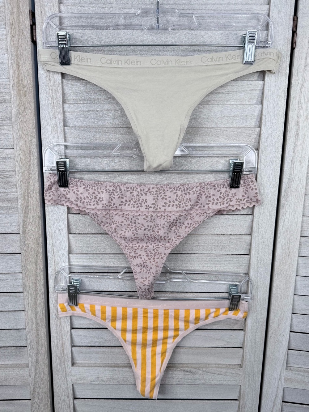 Women's Bundle of 3 Thongs (Calvin Klein, Victoria's Secret and Adore Me)-Medium